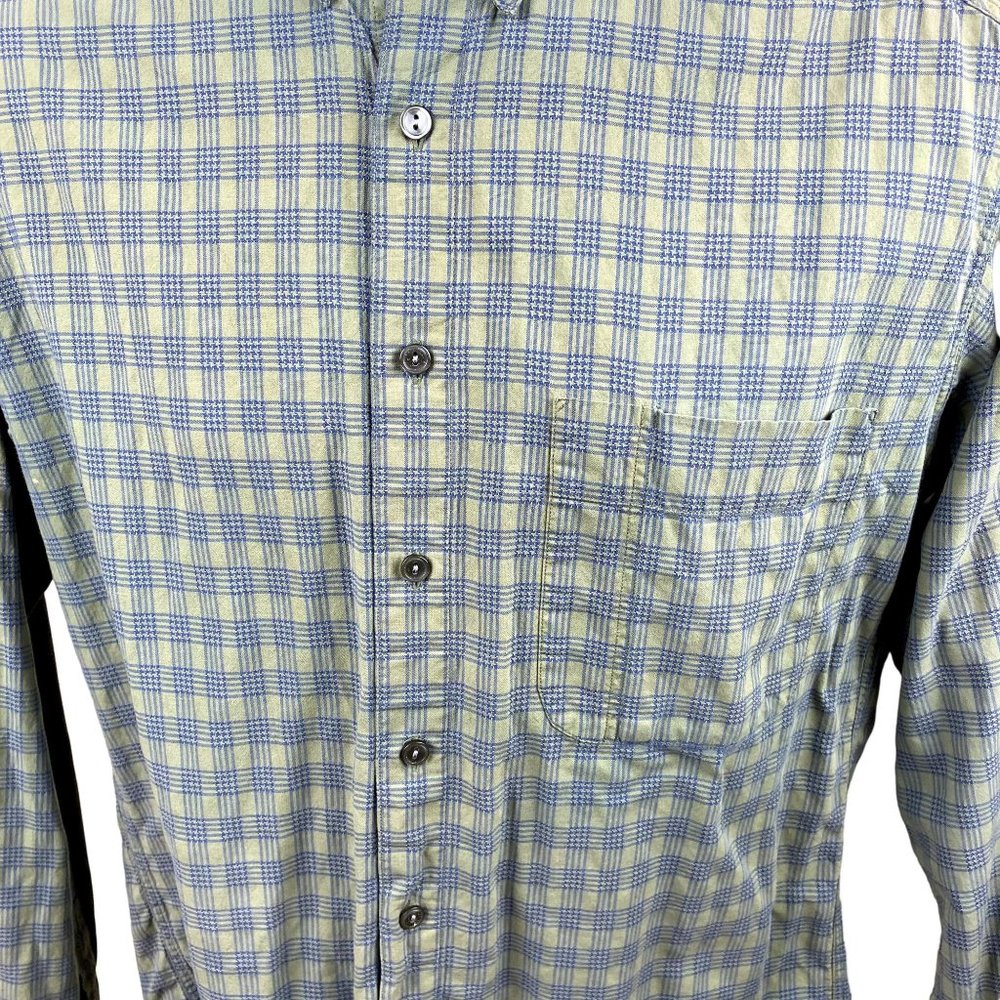 Stone Work green plaid, button-down long-sleeve shirt, size Small - Picture 2 of 6